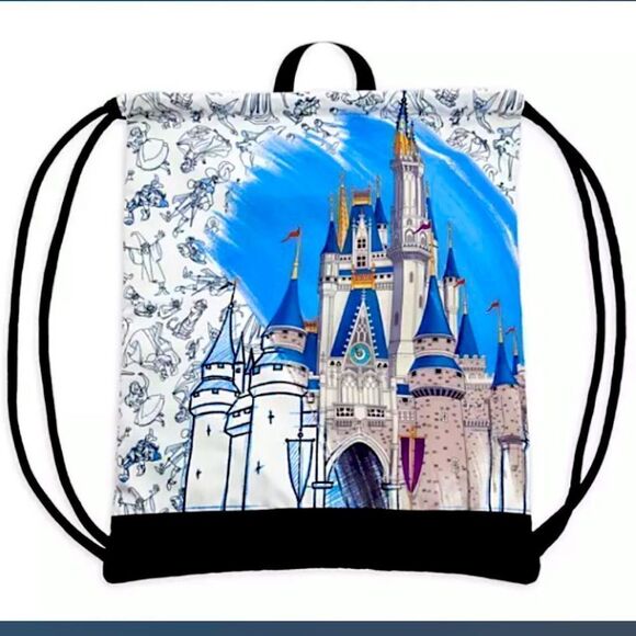 NWT DISNEY PARKS Cinch Sack | Ink & Paint - Picture 1 of 4